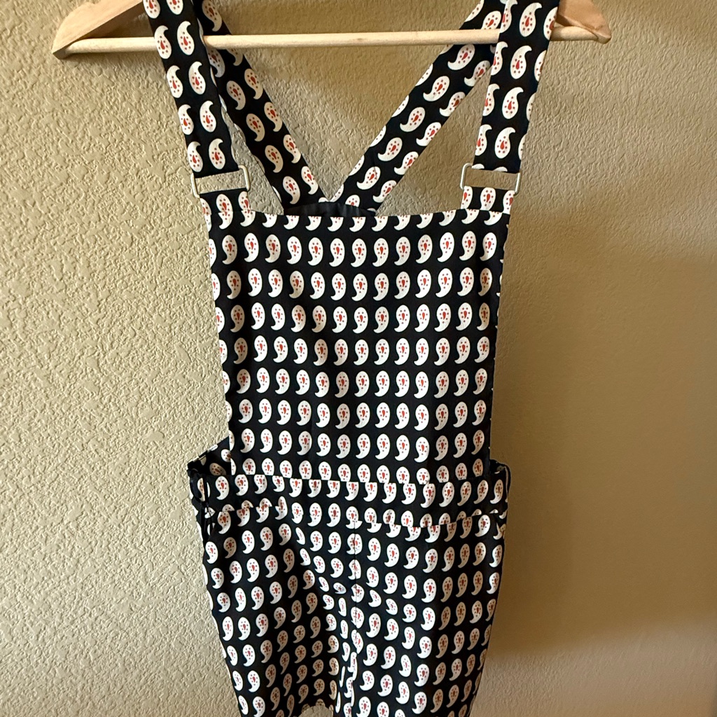 Black Patterned Women's Jumpsuit